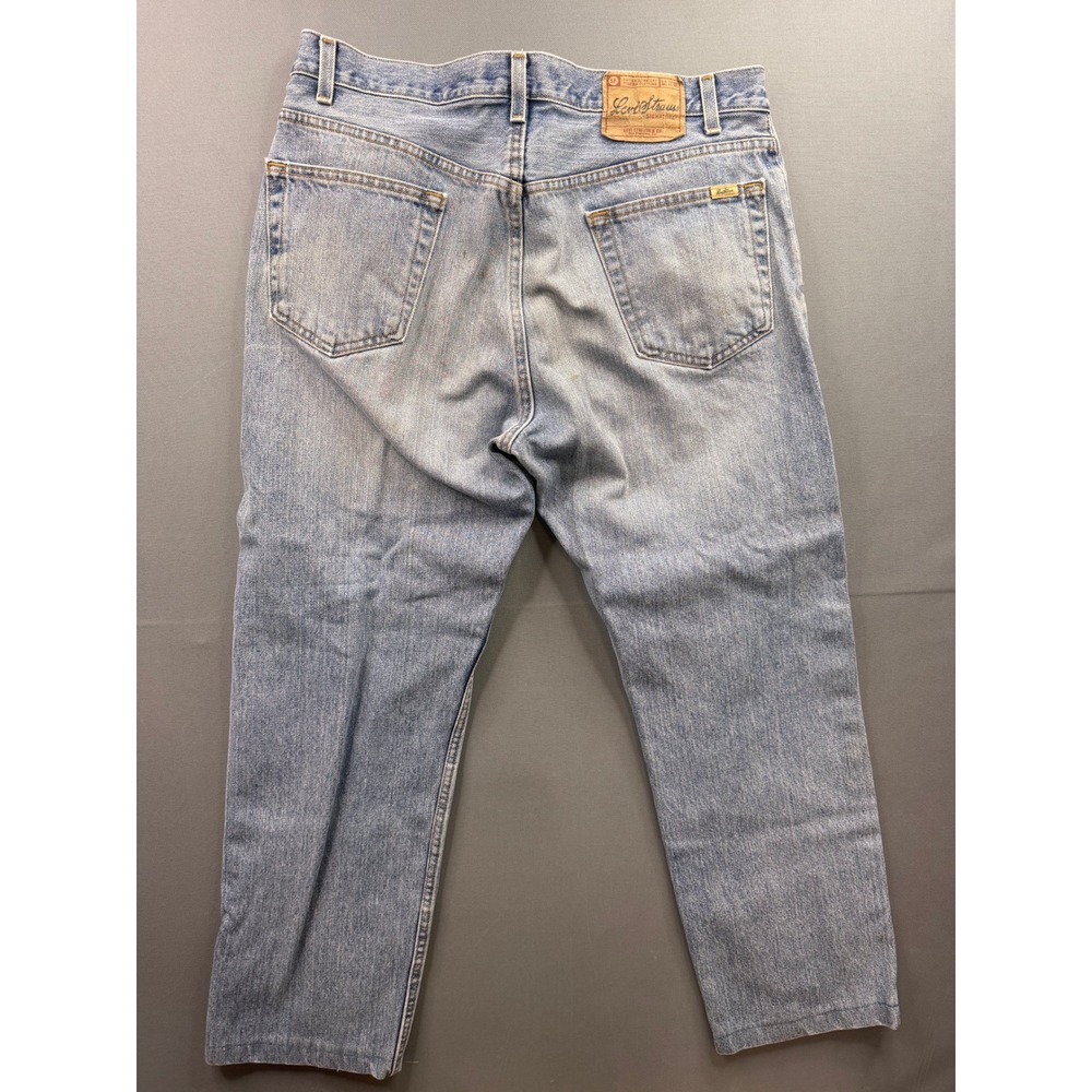 Levi Strauss Signature Regular Fit Jeans Mens Light Wash Blue Denim 36x32